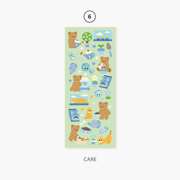 Care - Second Mansion Camel Bear Removable Paper Sticker 01-06