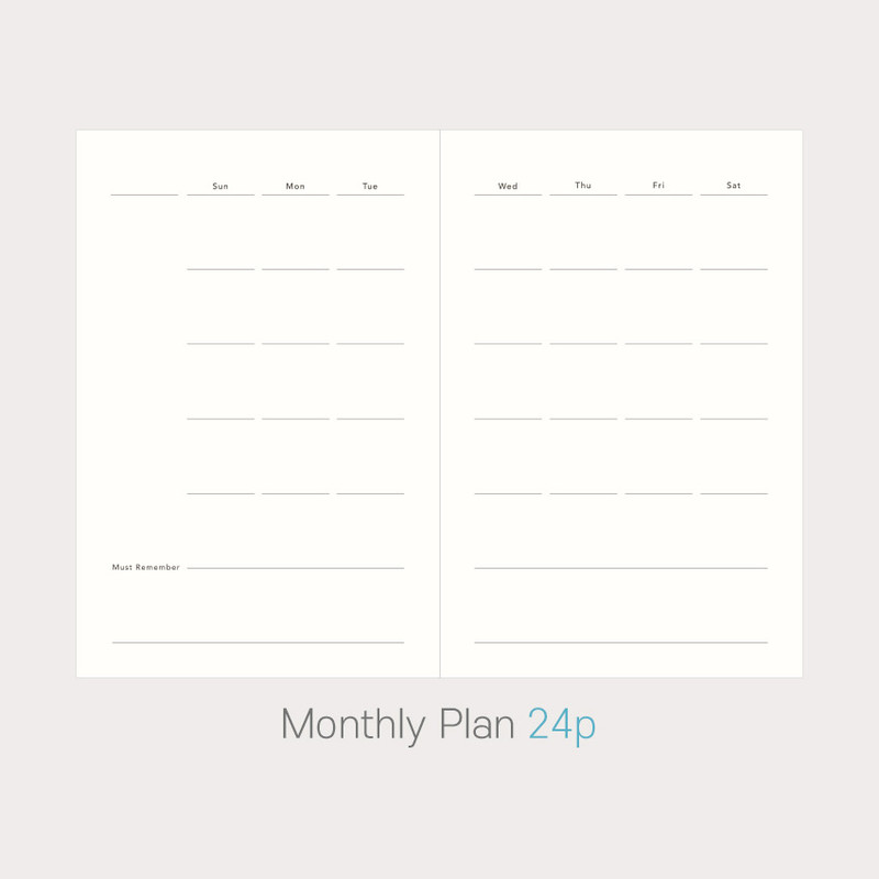 Monthly plan - PAPERIAN Today's Highlight Large Dateless Daily Journal