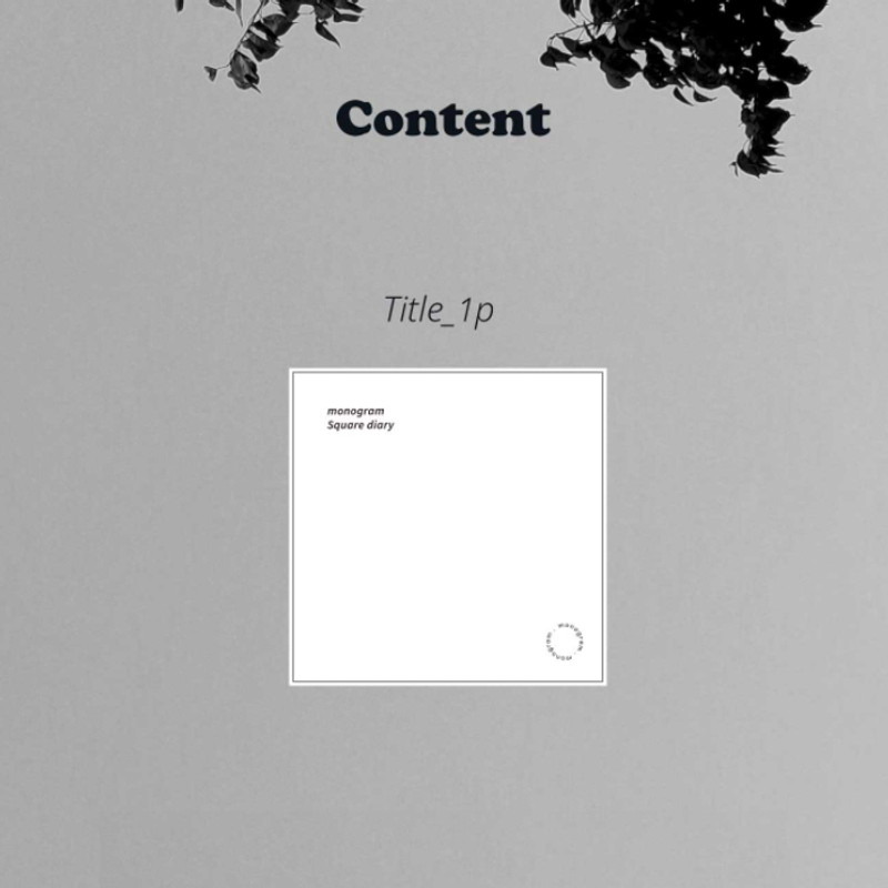 Title - DESIGN GOMGOM Monogram Square Dateless Weekly Diary Journal Title - DESIGN GOMGOM Monogram Square Dateless Weekly Diary Journal