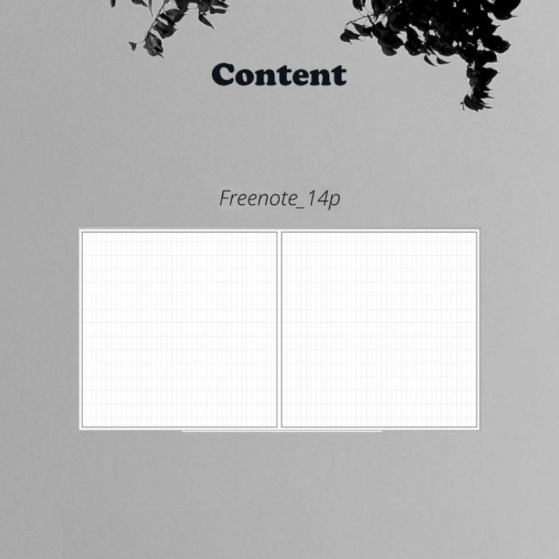 Free note - DESIGN GOMGOM Monogram Square Dateless Weekly Diary Journal Free note - DESIGN GOMGOM Monogram Square Dateless Weekly Diary Journal