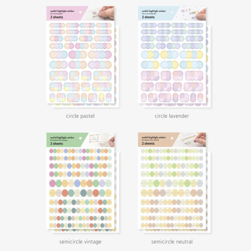Option - Byfulldesign Useful Highlight Deco Sticker Set Option - Byfulldesign Useful Highlight Deco Sticker Set