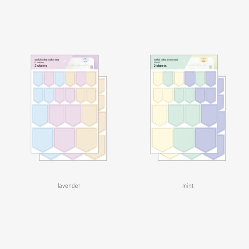 Color - Byfulldesign Useful Index Marker Label Sticker Set Color - Byfulldesign Useful Index Marker Label Sticker Set