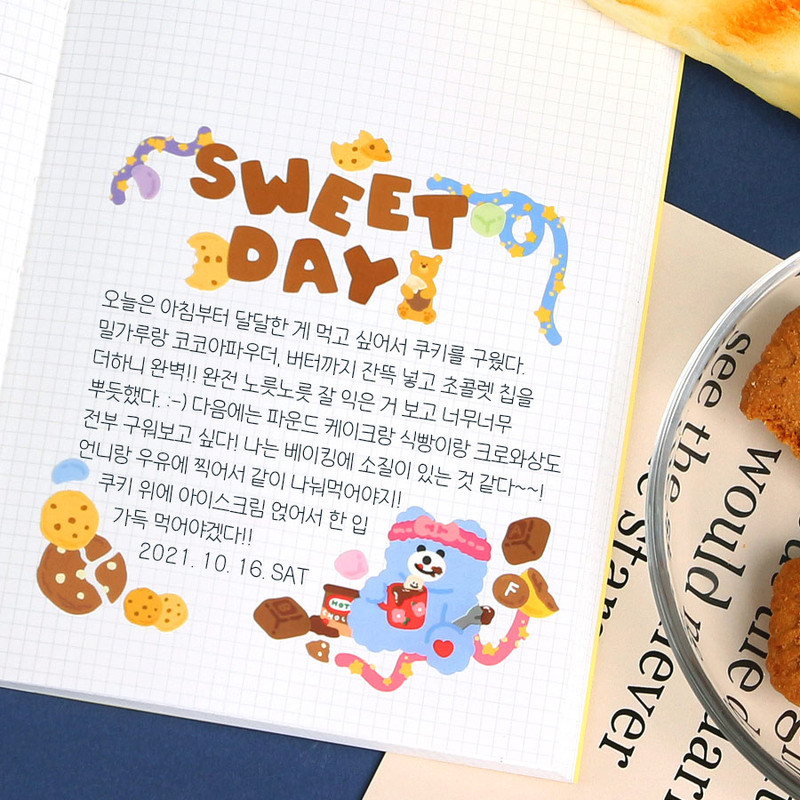 Usage example - Wanna This Dessert Paper Sticker Pack