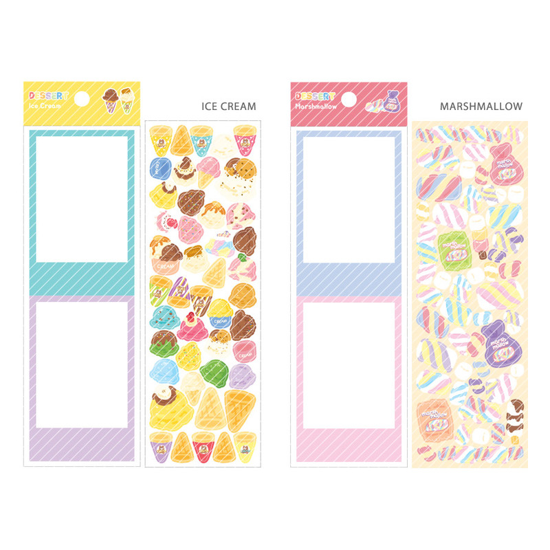 Pack of 6 Sheets - Wanna This Dessert Paper Sticker Pack