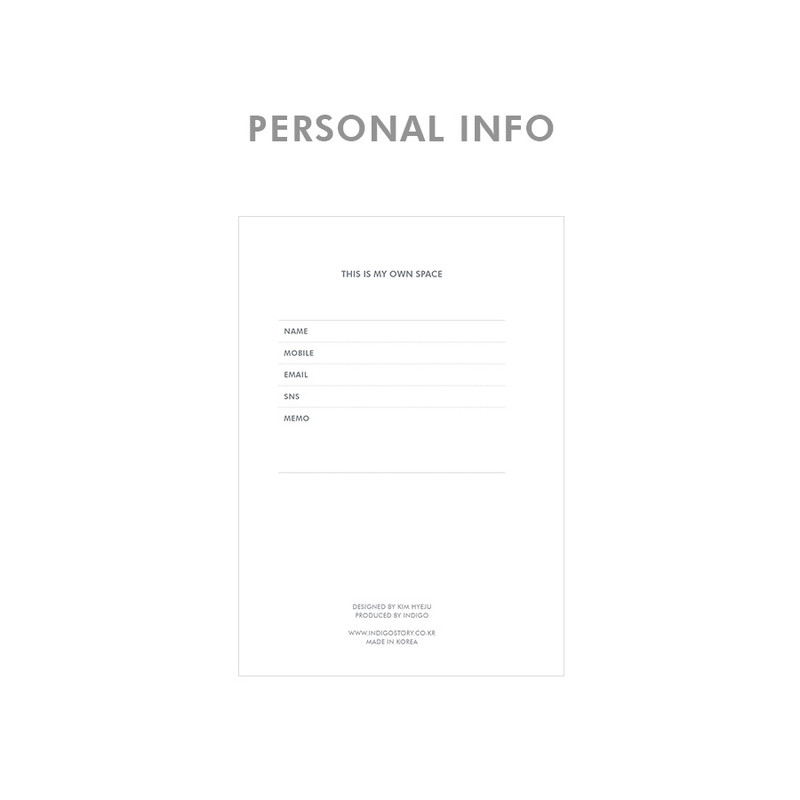 Personal data - Indigo Record Your 365 Day Dateless Daily Diary Journal