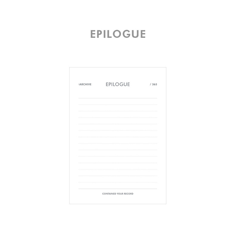 Epilogue - Indigo Record Your 365 Day Dateless Daily Diary Journal