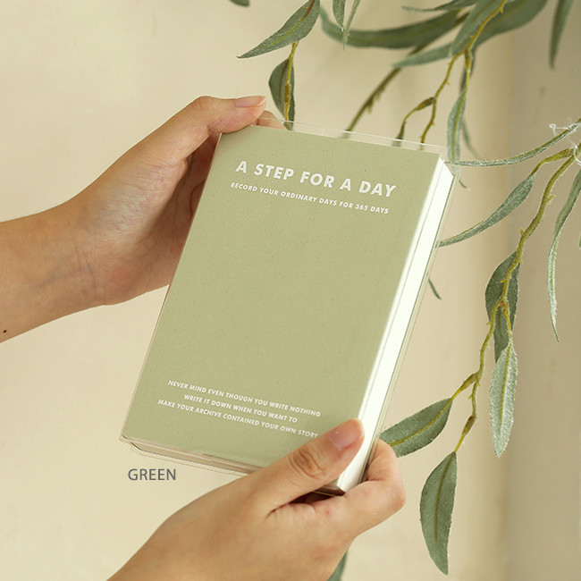 Green - Indigo Record Your 365 Day Dateless Daily Diary Journal
