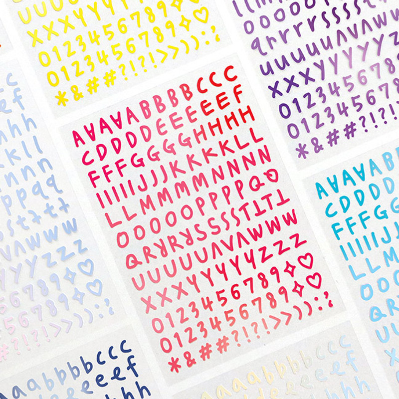 ICONIC Sugar Pop Alphabet and Number Removable Sticker Pack ICONIC Sugar Pop Alphabet and Number Removable Sticker Pack