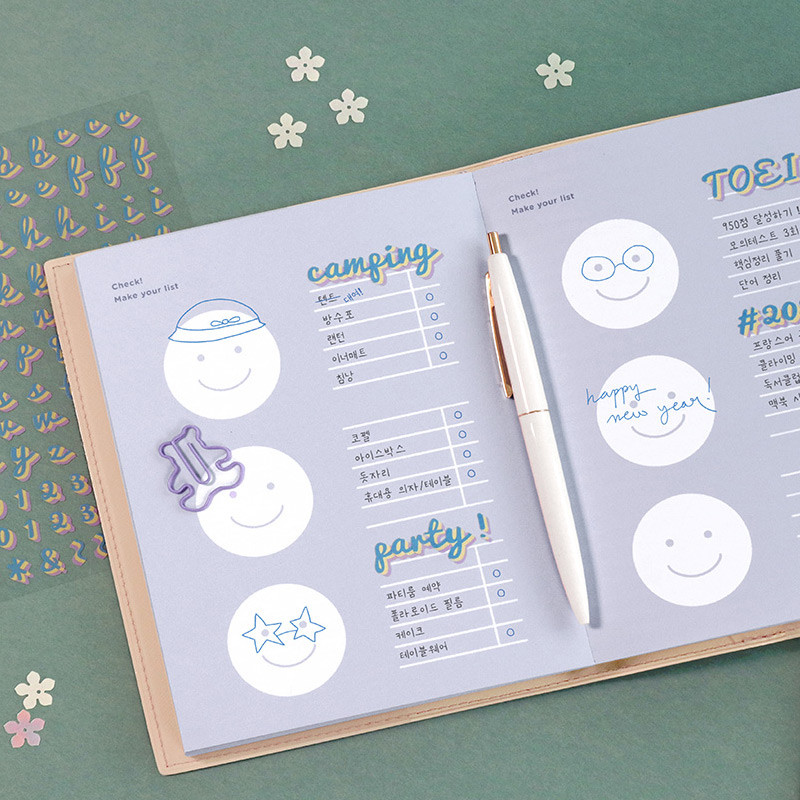 Usage example - ICONIC Rolling Alphabet and Number Removable Sticker Pack