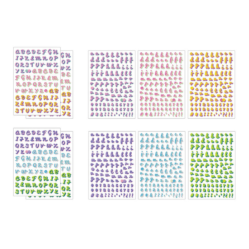 ICONIC Rolling Alphabet and Number Removable Sticker Pack