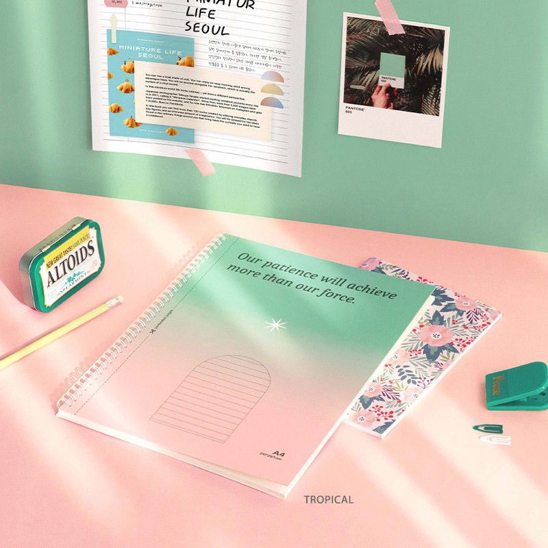 Tropical - ICONIC Perforated A4 Wirebound Lined Notebook