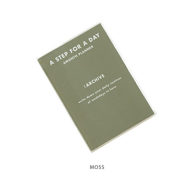 Moss - Indigo A Step 6 Months Dateless Weekly Diary Journal