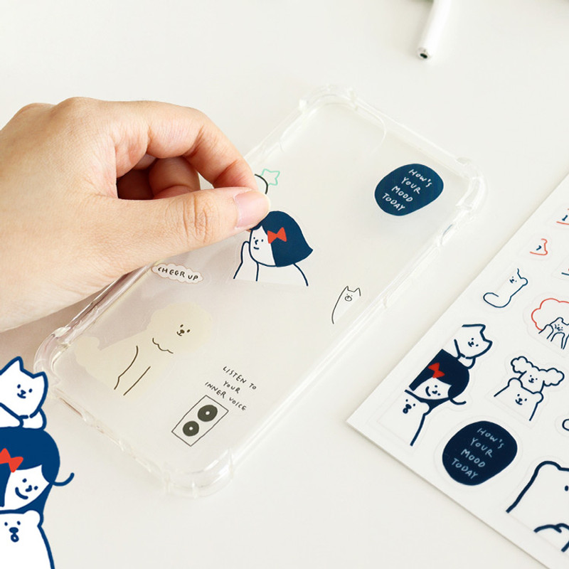 Usage example - Indigo Corner Deco Clear Removable Sticker