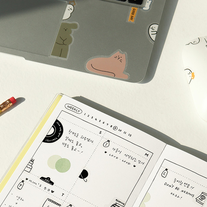 Usage example - Indigo Corner Deco Clear Removable Sticker