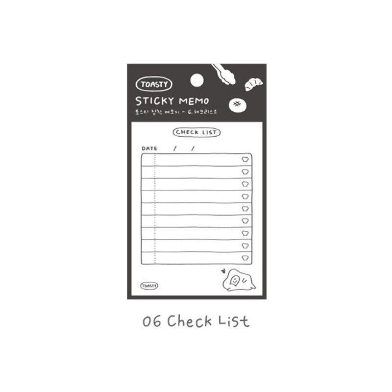 Checklist - Indigo Toasty Sticky Memo Notepad Checklist - Indigo Toasty Sticky Memo Notepad