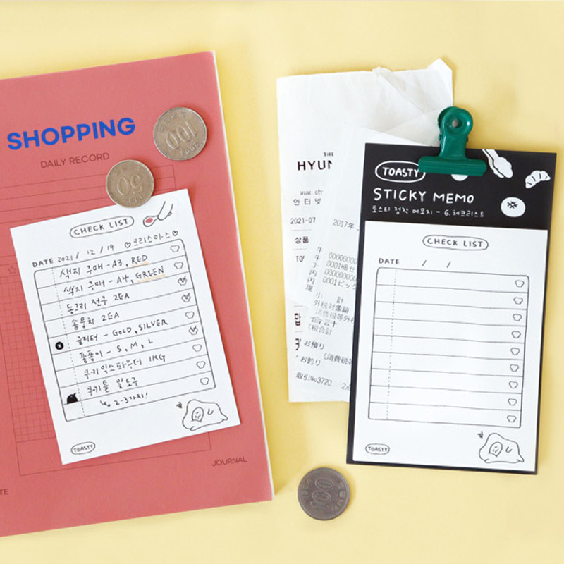 Usage example - Indigo Toasty Sticky Memo Notepad Set Usage example - Indigo Toasty Sticky Memo Notepad Set