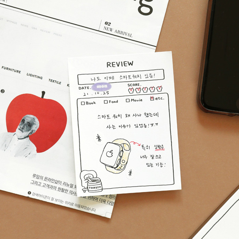 Usage example - Indigo Toasty Sticky Memo Notepad Set Usage example - Indigo Toasty Sticky Memo Notepad Set