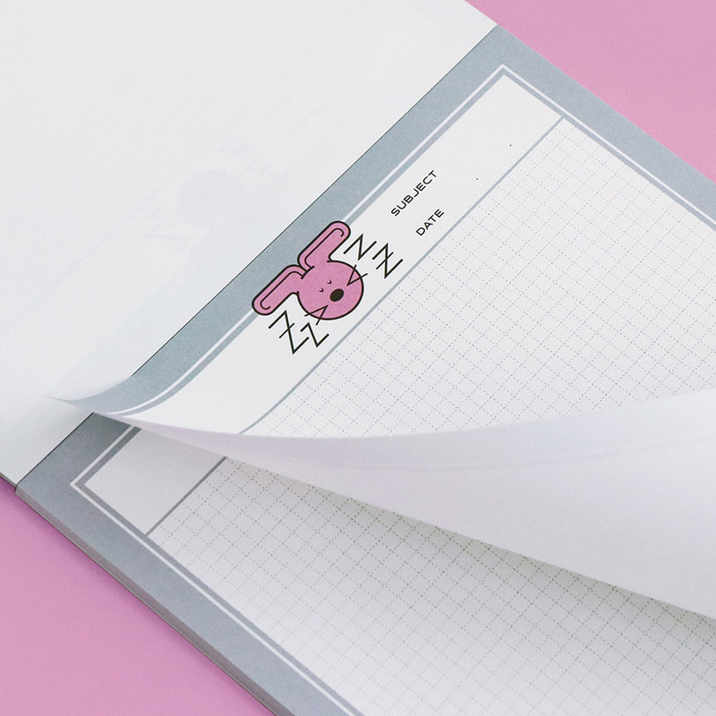 Easy Tear off - ICONIC Bunny B5 Writing Grid Notepad