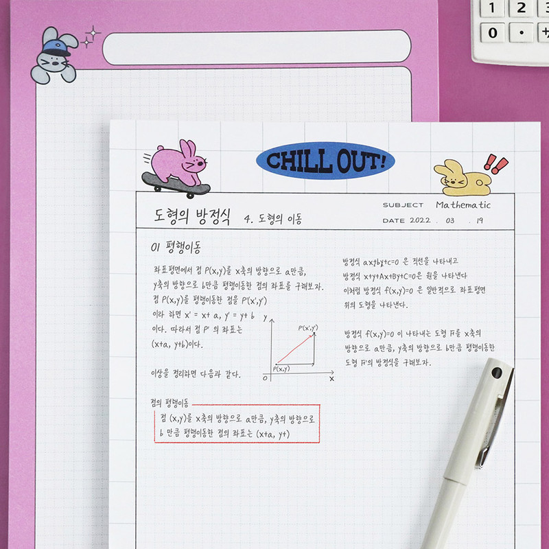Usage example - ICONIC Bunny B5 Writing Grid Notepad