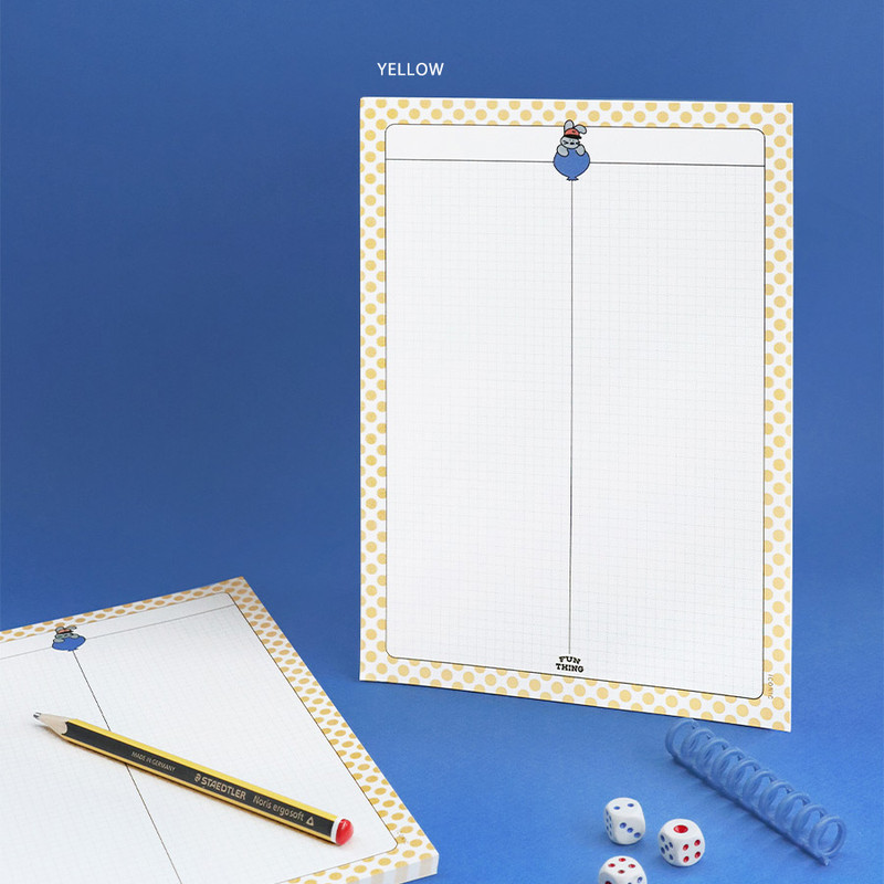 Yellow - ICONIC Bunny B5 Writing Grid Notepad