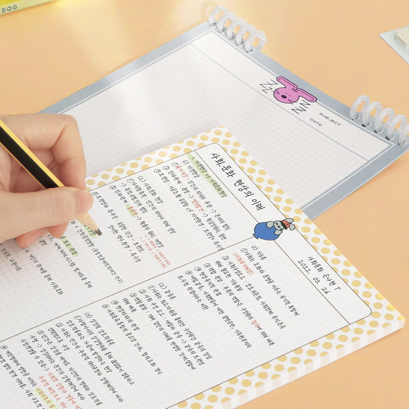 Usage example - ICONIC Bunny B5 Writing Grid Notepad