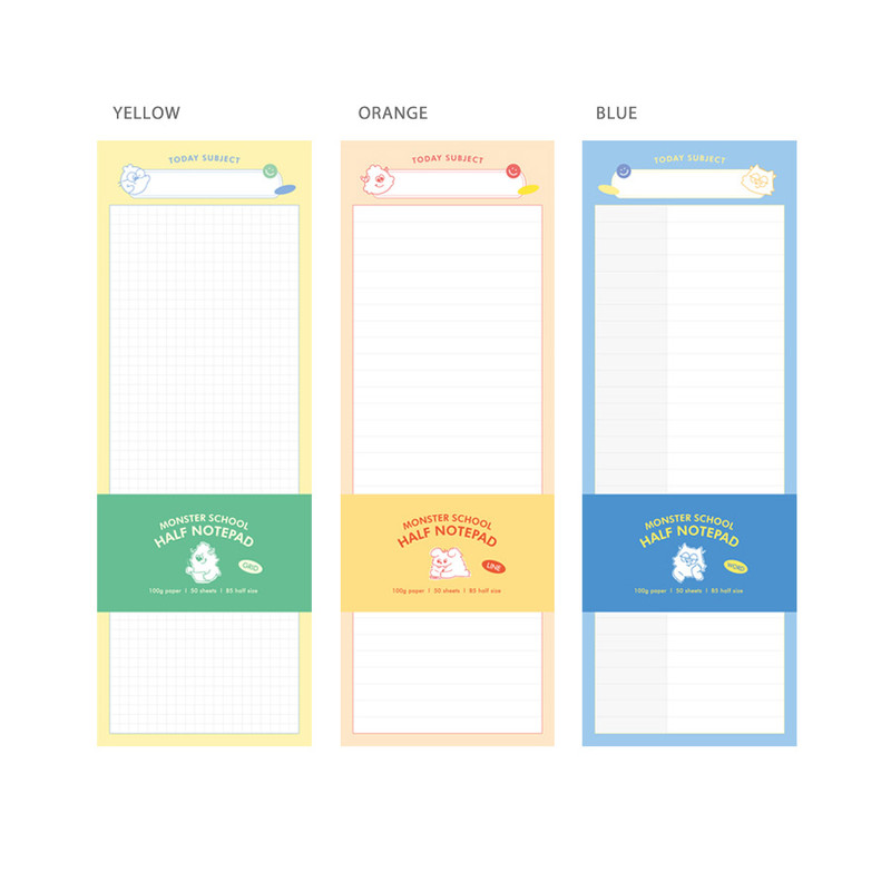 Option - Indigo Monster School Half B5 Writing Notepad Option - Indigo Monster School Half B5 Writing Notepad