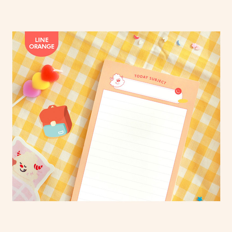 Orange - Indigo Monster School Half B5 Writing Notepad Orange - Indigo Monster School Half B5 Writing Notepad