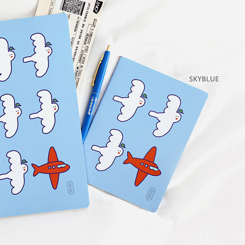 Sky Blue - ROMANE Brunch Brother Small Grid Notebook Sky Blue - ROMANE Brunch Brother Small Grid Notebook