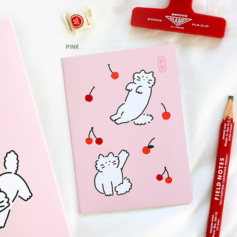 Pink - ROMANE Brunch Brother Small Grid Notebook Pink - ROMANE Brunch Brother Small Grid Notebook