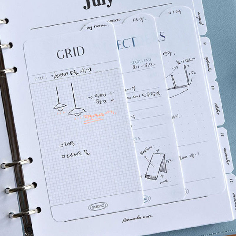 Usage example - Play Obje Round Index Plan Checklist Various Sticky Notepad