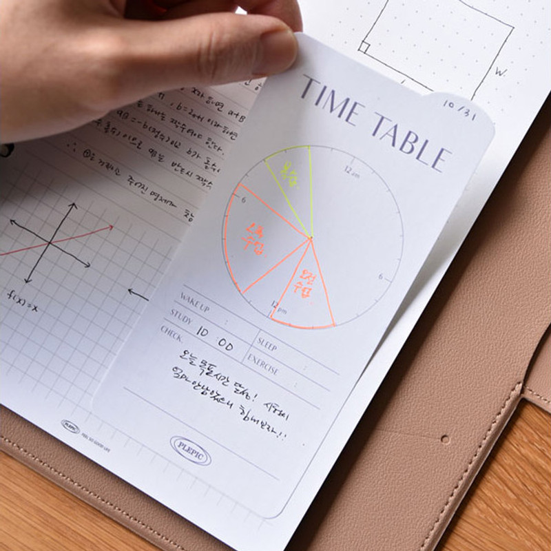 Usage example - Play Obje Round Index Plan Checklist Various Sticky Notepad