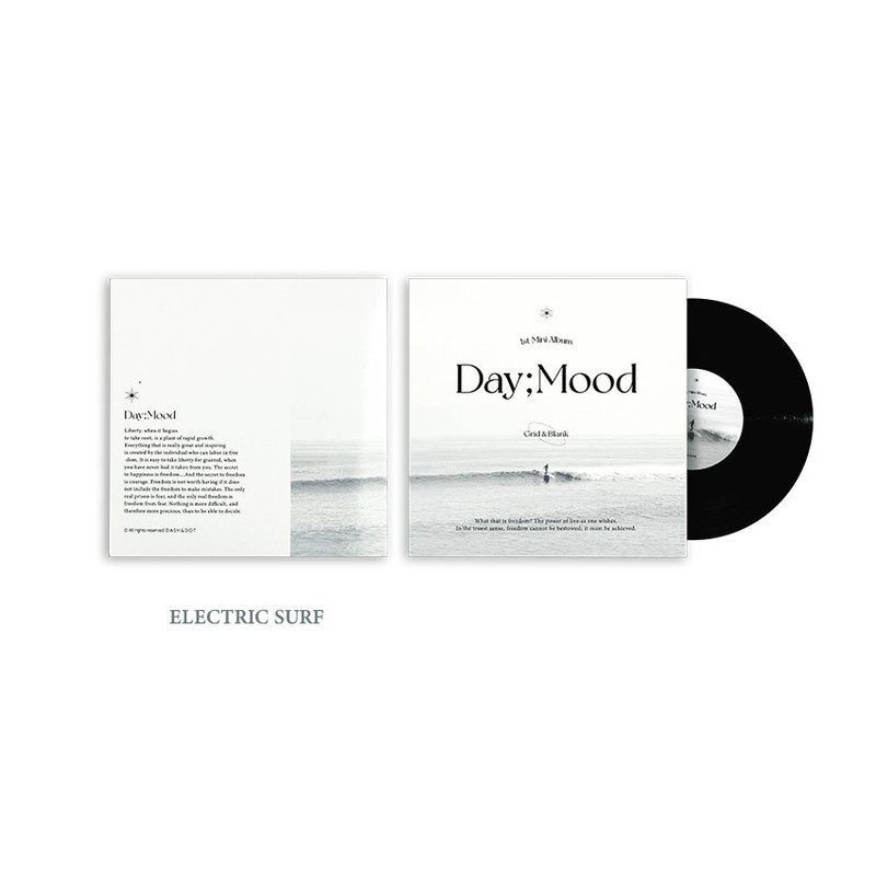 Electric surf - Dash And Dot Day Mood Grid Blank Notebook with a LP card