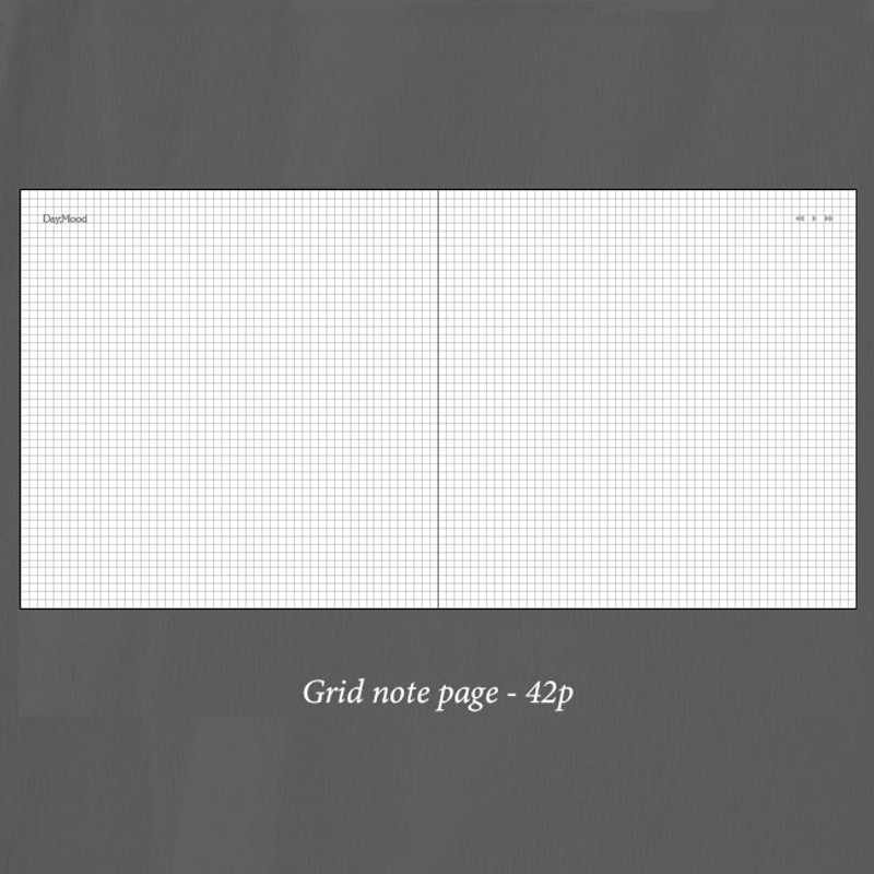 Grid note - Dash And Dot Day Mood Grid Blank Notebook with a LP card