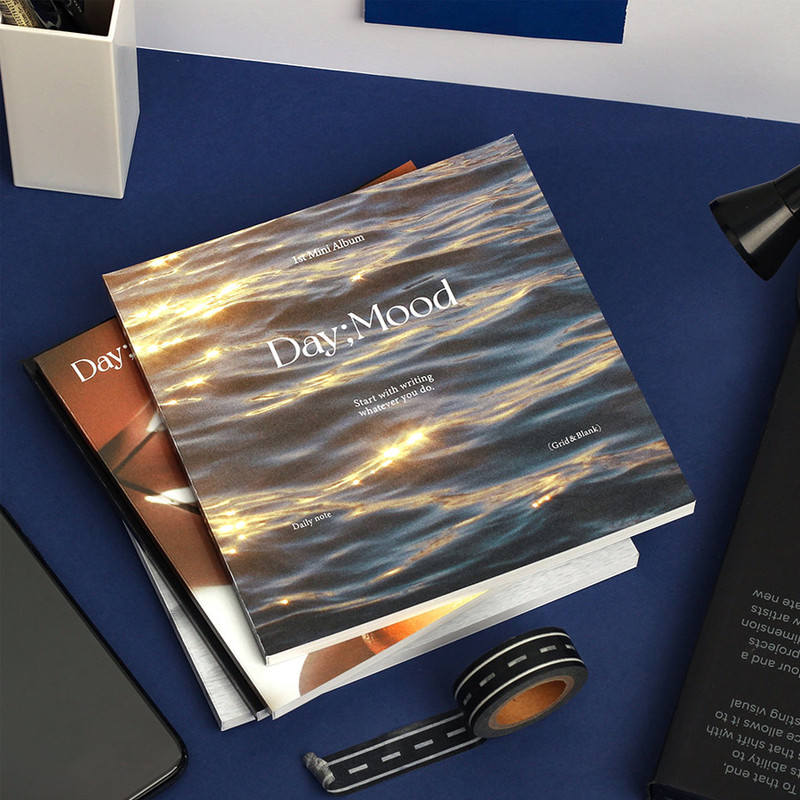 Dash And Dot Day Mood Grid Blank Notebook with a LP card