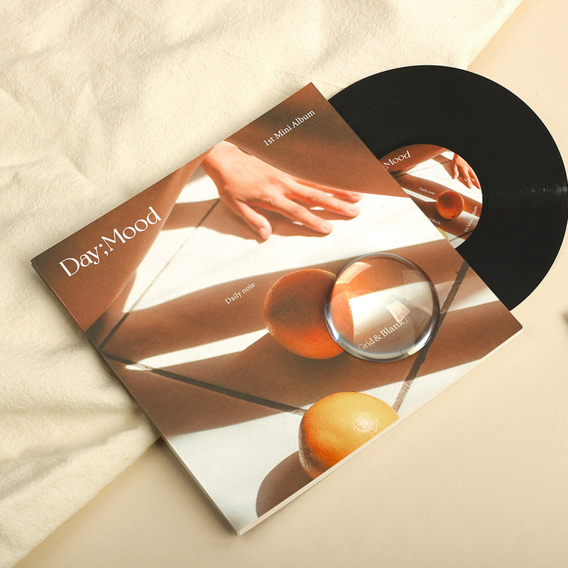 Dash And Dot Day Mood Grid Blank Notebook with a LP card