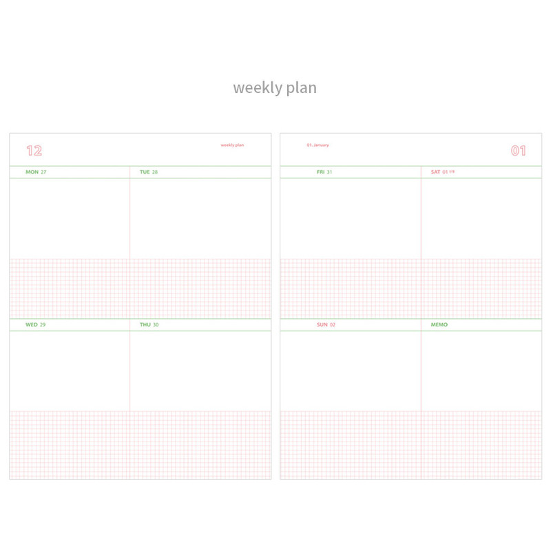 Weekly plan - ROMANE 2022 365 6-Ring Dated Weekly Planner Paper Refills