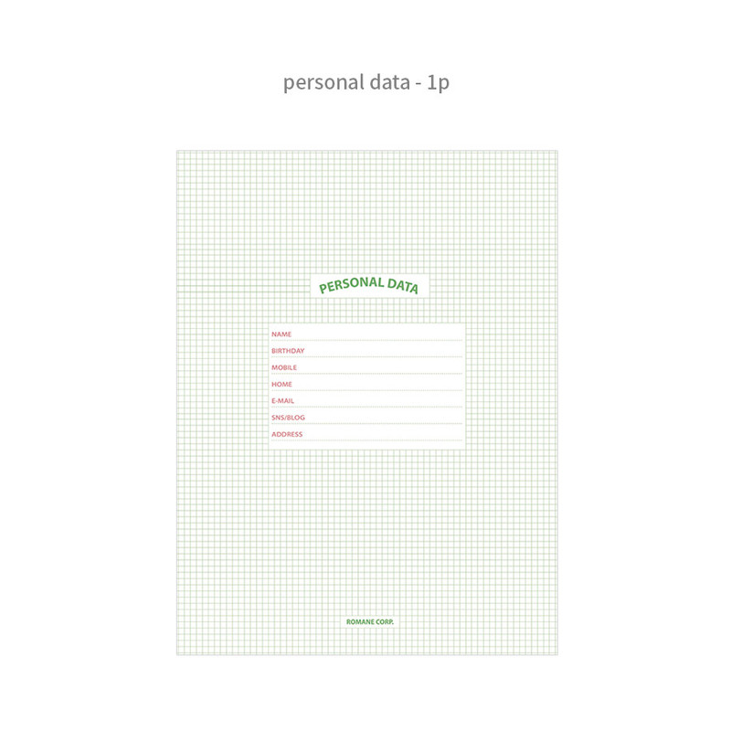 Personal data - ROMANE 2022 365 6-Ring Dated Weekly Planner Paper Refills