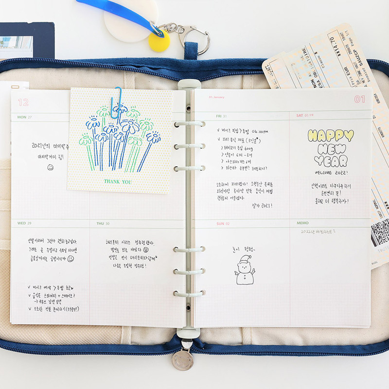 Weekly plan - ROMANE 2022 365 6-Ring Dated Weekly Planner Paper Refills