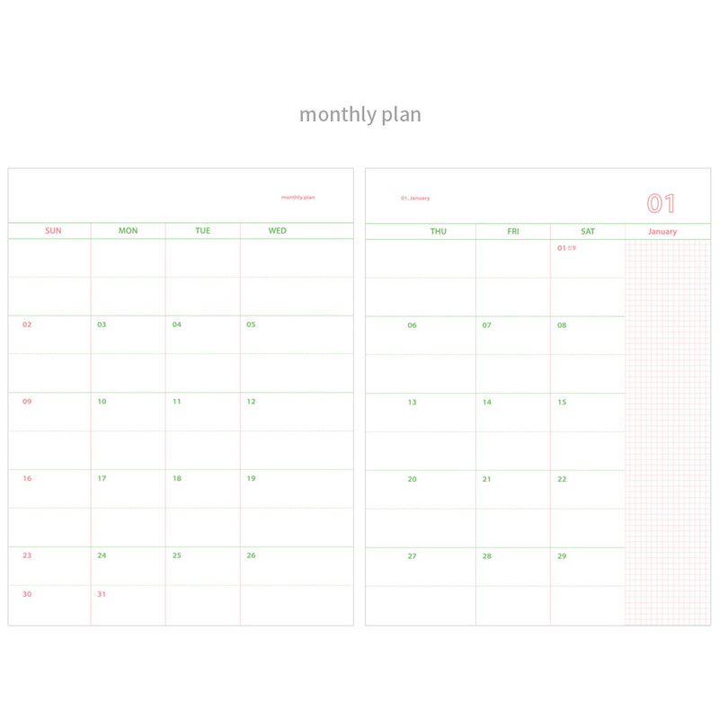 Monthly plan - ROMANE 2022 365 6-Ring Dated Weekly Planner Paper Refills