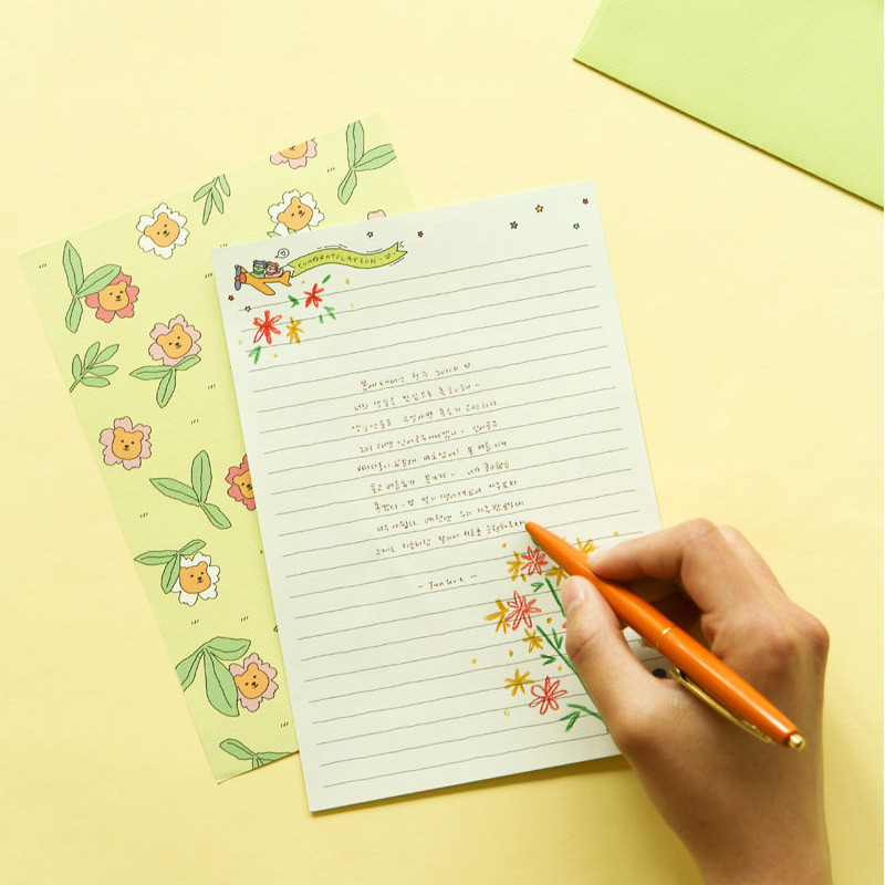 Jeju - Dailylike Jelly Bear Daily Letter and Envelope Set 01-04 Jeju - Dailylike Jelly Bear Daily Letter and Envelope Set 01-04