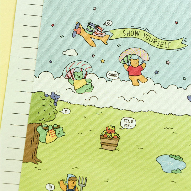 Garden - Dailylike Jelly Bear Daily Letter and Envelope Set 01-04 Garden - Dailylike Jelly Bear Daily Letter and Envelope Set 01-04