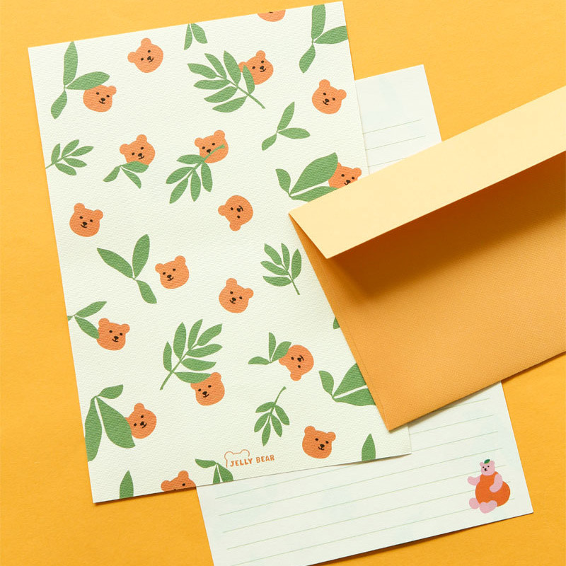 Jeju - Dailylike Jelly Bear Daily Letter and Envelope Set 01-04 Jeju - Dailylike Jelly Bear Daily Letter and Envelope Set 01-04