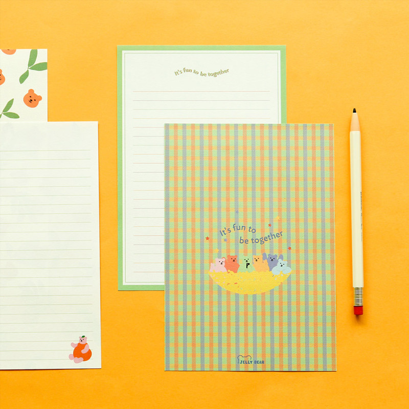 Jeju - Dailylike Jelly Bear Daily Letter and Envelope Set 01-04 Jeju - Dailylike Jelly Bear Daily Letter and Envelope Set 01-04