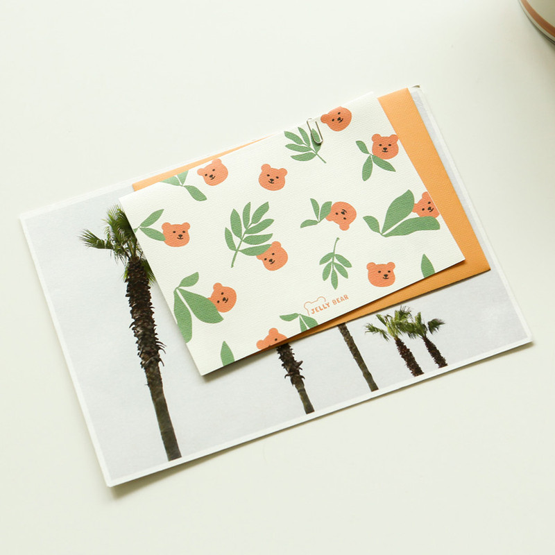 Jeju - Dailylike Jelly Bear Daily Letter and Envelope Set 01-04 Jeju - Dailylike Jelly Bear Daily Letter and Envelope Set 01-04