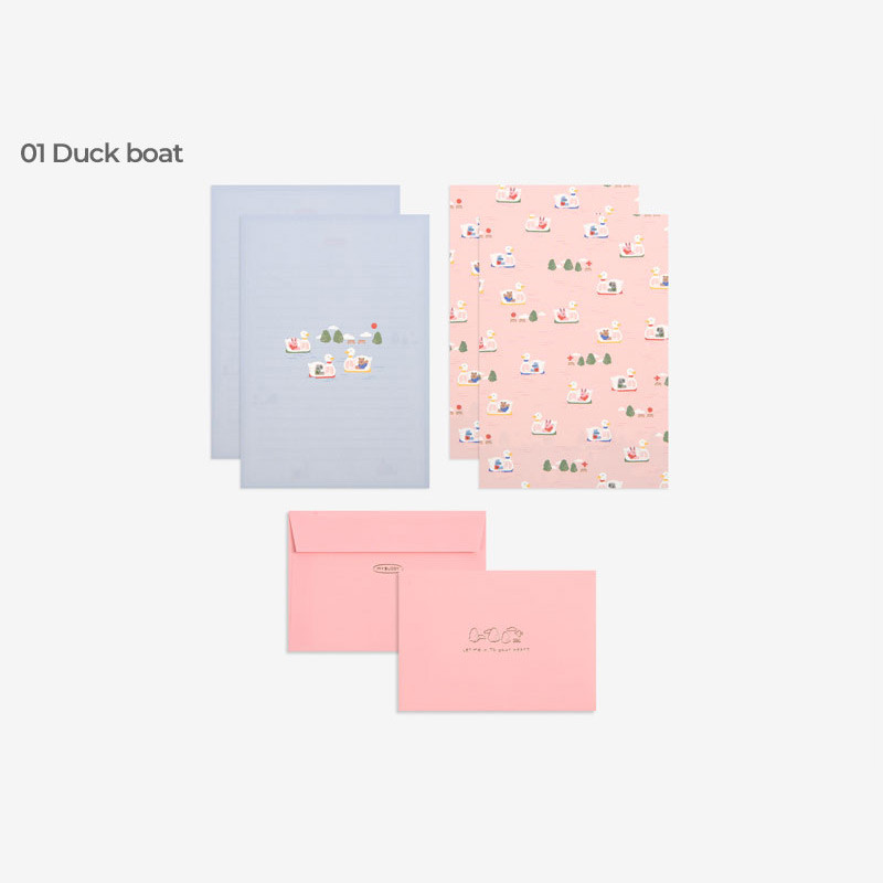 Duck Boat - Dailylike My Buddy Daily Letter and Envelope Set 01-04 Duck Boat - Dailylike My Buddy Daily Letter and Envelope Set 01-04