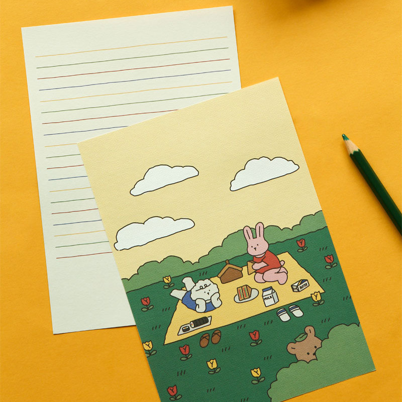 Picnic - Dailylike My Buddy Daily Letter and Envelope Set 01-04 Picnic - Dailylike My Buddy Daily Letter and Envelope Set 01-04