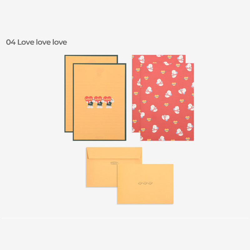 Love Love Love - Dailylike My Buddy Daily Letter and Envelope Set 01-04 Love Love Love - Dailylike My Buddy Daily Letter and Envelope Set 01-04