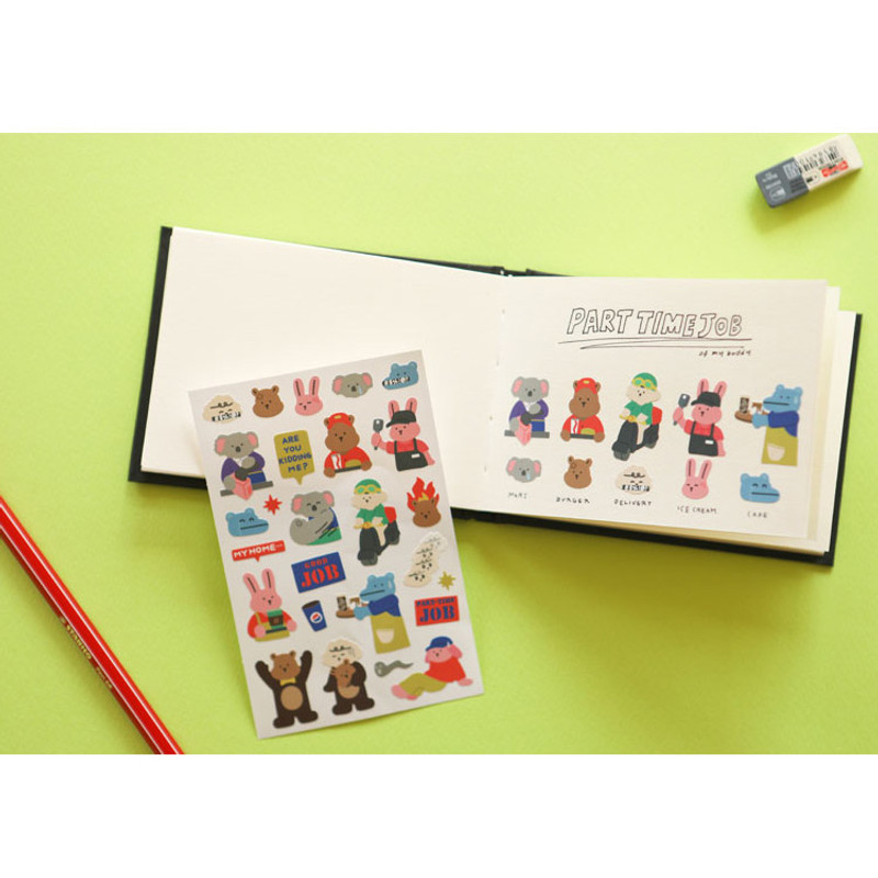 Usage example - Dailylike My Buddy Paper Sticker Pack Ver2