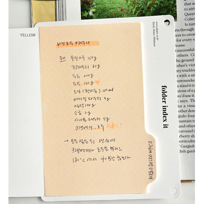 Usage example - Play Obje Large Folder Index Sticky Notepad Bookmark Set