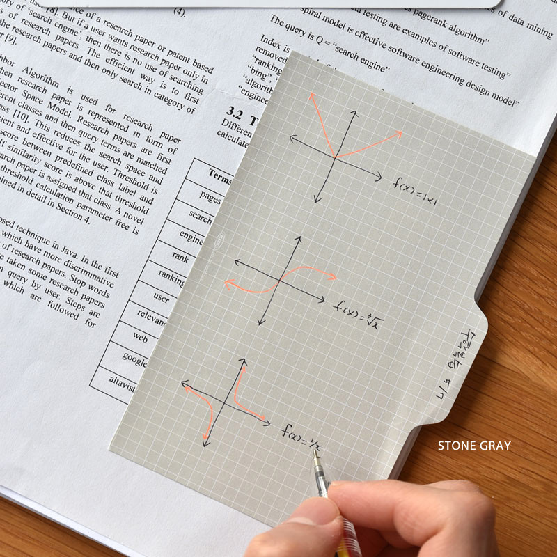 Usage example - Play Obje Large Folder Index Sticky Notepad Bookmark Set